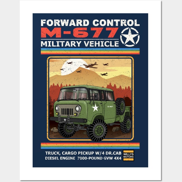 Forward Control FC-M677 Military Vehicle Wall Art by Guyvit